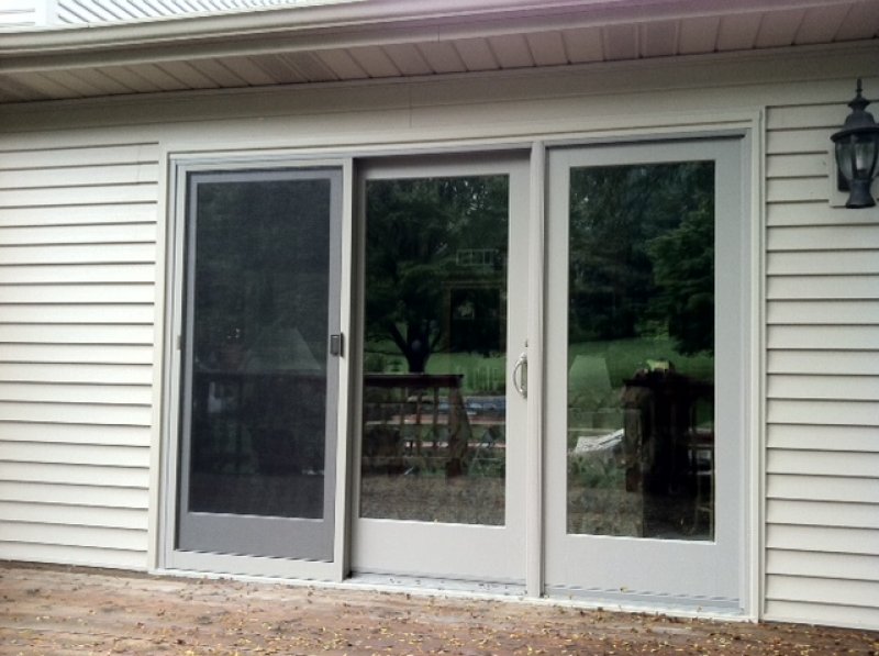 Patio Doors Gallery Replacement Windows Vinyl Siding Roofing Homecraft Andersen 3 Lite Gliding Patio Door