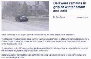 Delaware remains in grip of winter storm and cold image