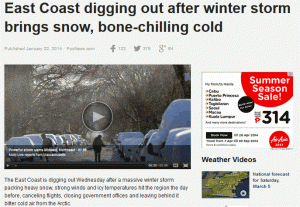 East Coast digging out after winter storm brings snow bone-chilling cold image